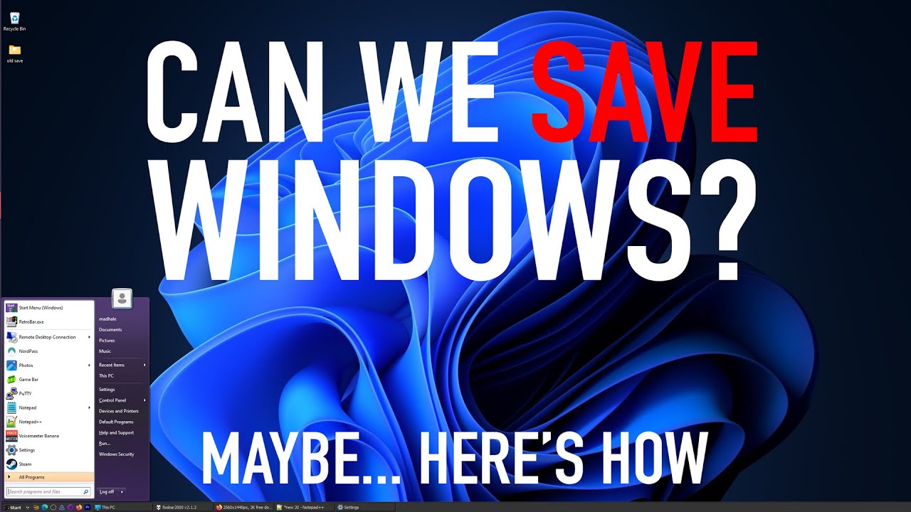 Can We Save Windows 11? Maybe… Here’s How | tek syndicate